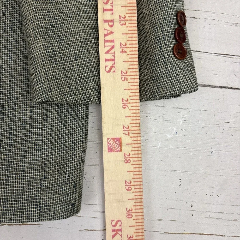 Orvis Blazer Sport Coat Mens 46R Gray Silk Tweed Check Classic Fit Lined